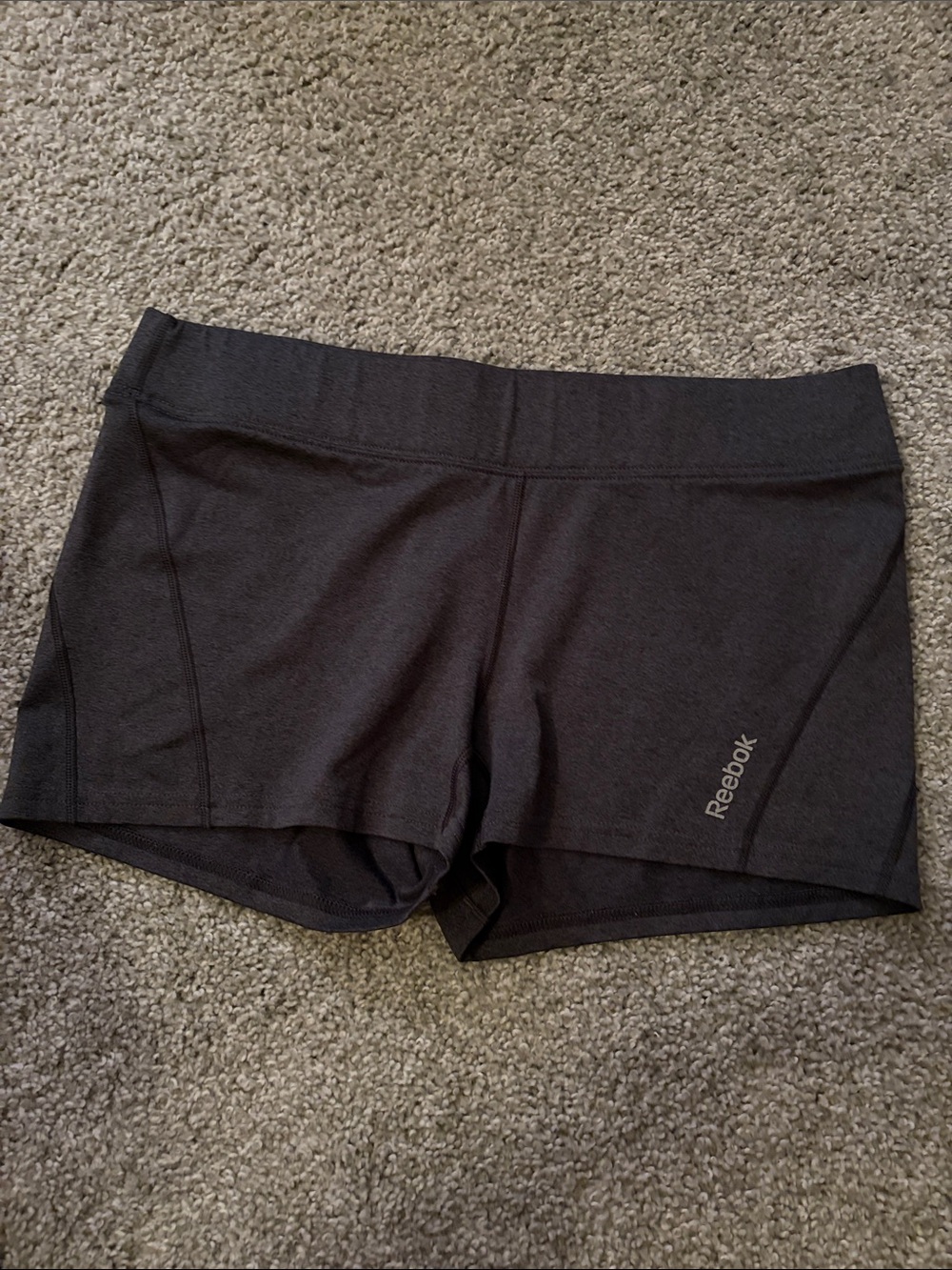 Reebok Women's 1 inch Dark Gray Athletic Training Shorts